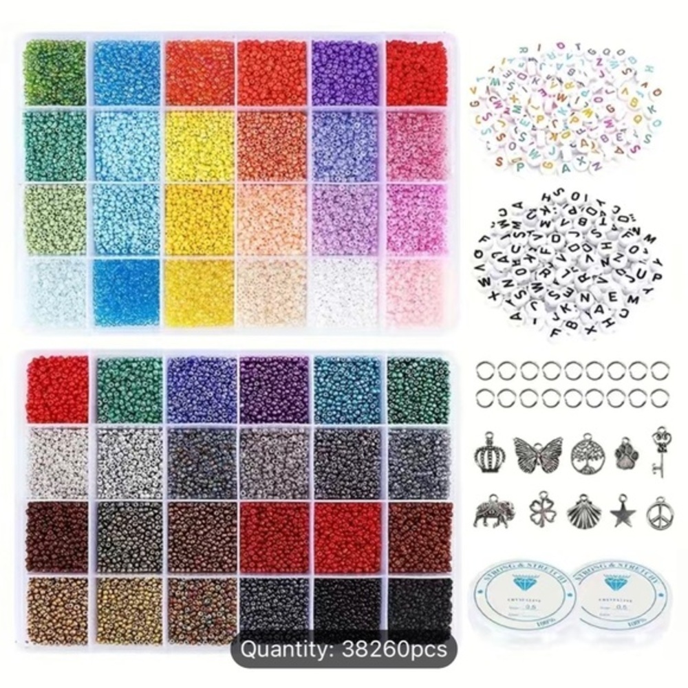 38260 pcs of jewelry making 2mm beads 48 colors great Christmas gift